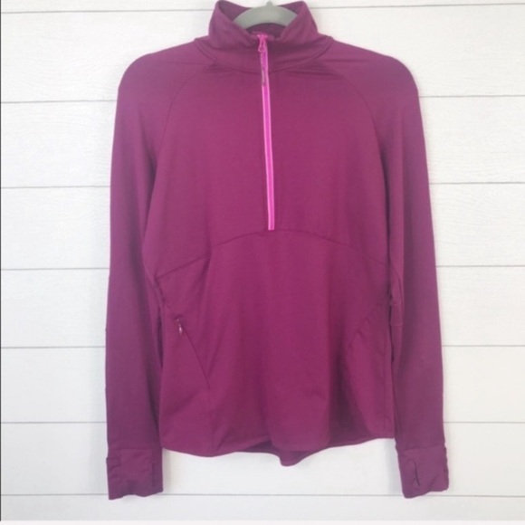 𝅺ATHLETA Malibu 1/2 Zip Running Top Long Sleeve S - Picture 3 of 9